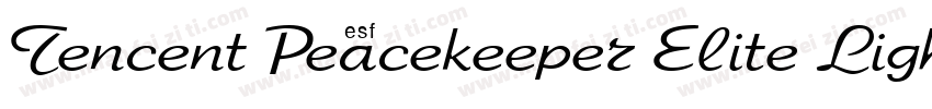 Tencent Peacekeeper Elite Light字体转换
